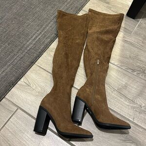 Suede over the knee boots